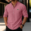 LCT™ | Chemise Homme Lin Col Mao Henley Manches Longues